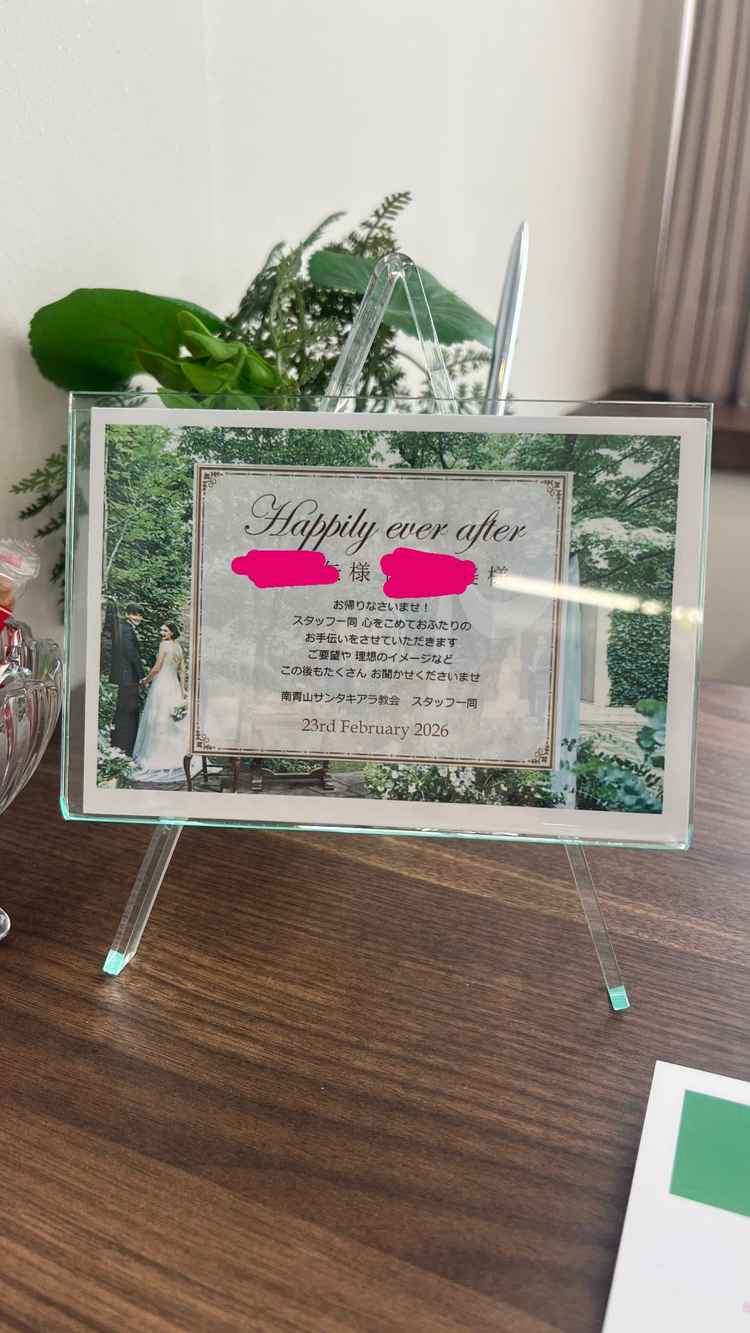 ウェルカムプレートも可愛く嬉しかったです