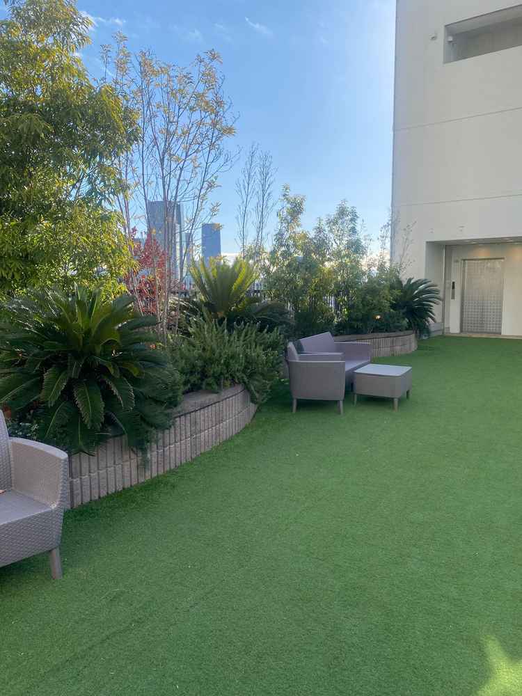 屋上の写真ブースです。こちらでワンチャンと一緒に写真も撮れるらしいので、とても楽しみです！