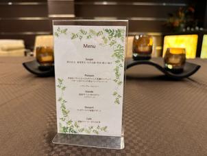 フェアの試食メニュー表。どれも美味しかったです。