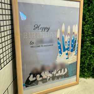 サプライズで誕生日メッセージプレートをいただきました。