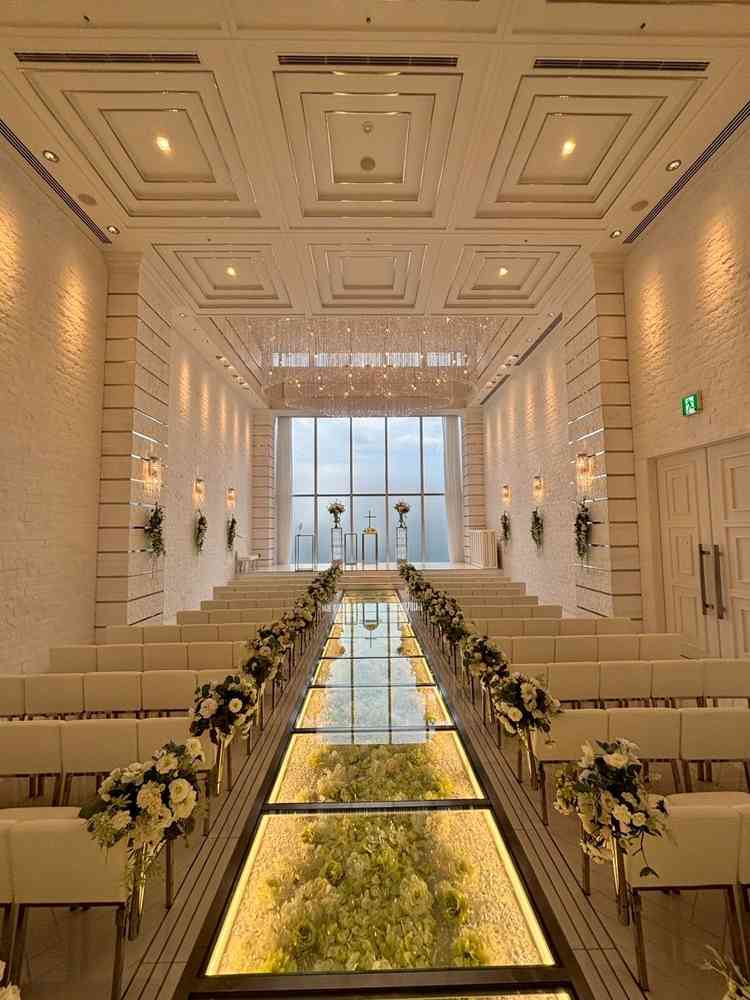 1番気になっていたチャペルまでの空間、入った瞬間の空間共にとてもよかったです。