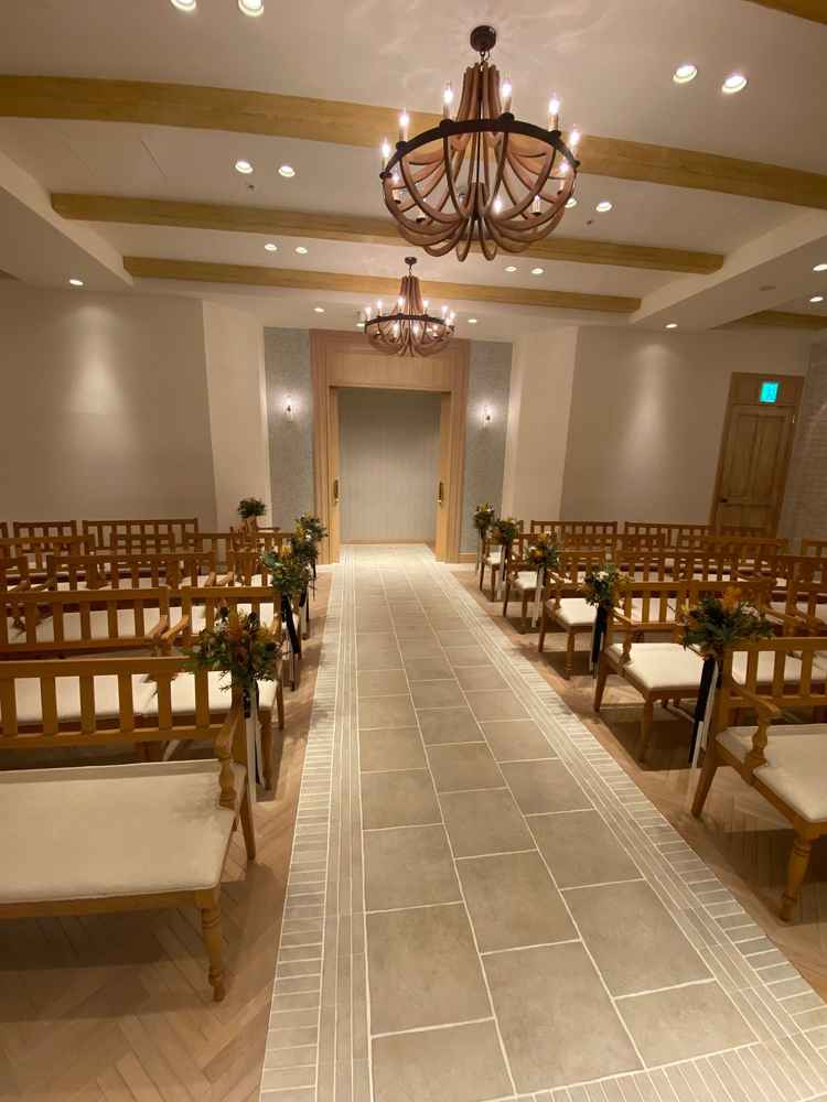 チャペル。ゲストと近い距離。