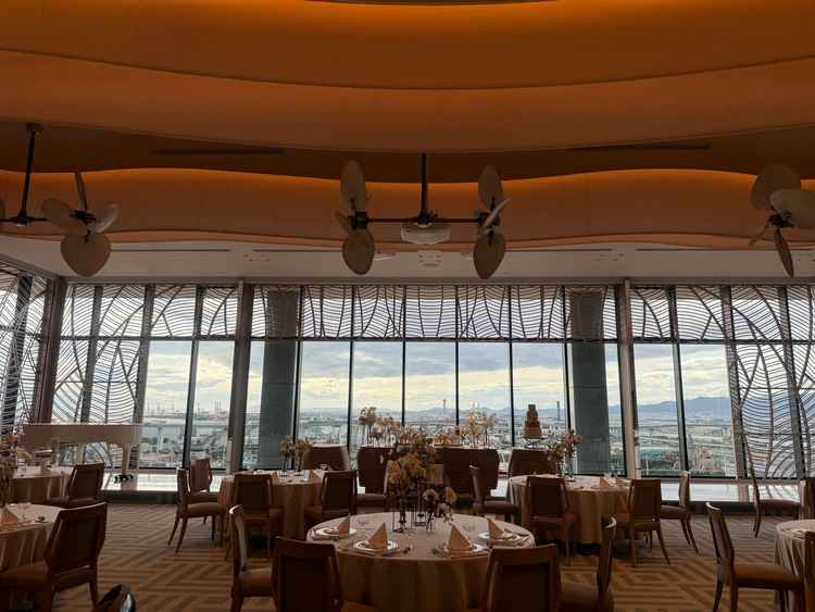 披露宴会場は全部で3種類あり、それぞれ雰囲気が大きく違い、ここは可愛らしいイメージだった。