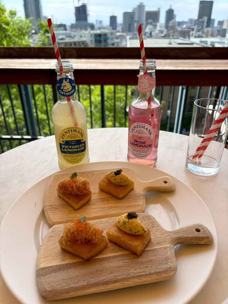 軽食！美味しかった。景色も良かった！式場名にちなんでトーストを使ってた🍞