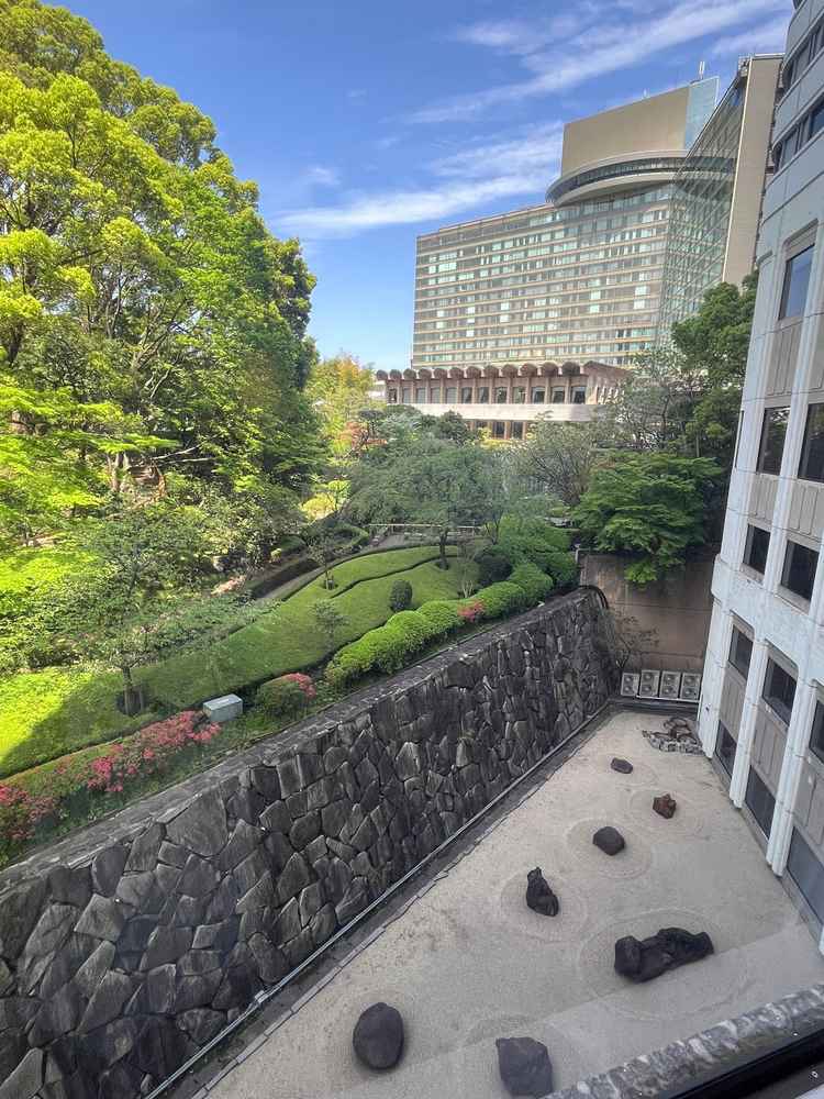 窓から見える庭園も綺麗でした。