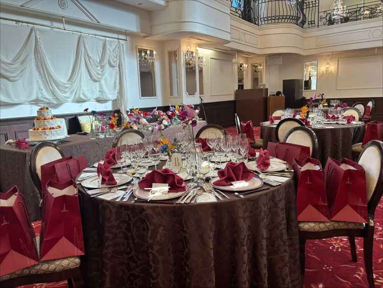 実際の披露宴会場をみせていただきました