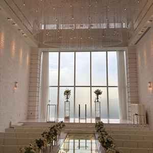 チャペル。天井が高く開放感が合った。