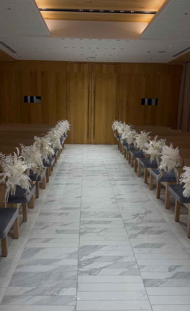 挙式会場の自分たち目線