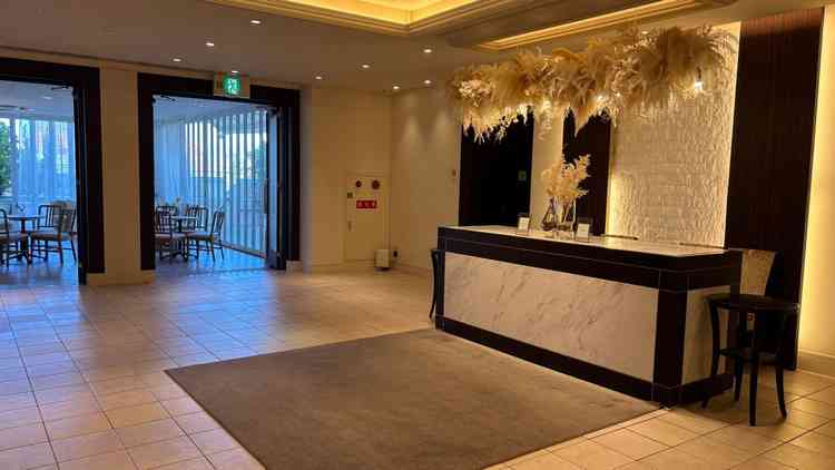 2階にあるゲスト受付