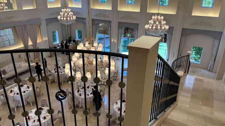 披露宴会場階段から見た景色