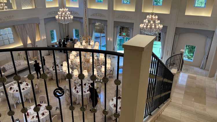 披露宴会場階段から見た景色