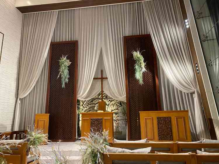 チャペル。リニューアルされるそうで、より洗練された雰囲気になるとのことでした。