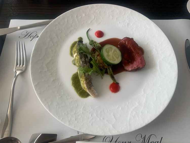 試食のお肉とお魚のフレンチ