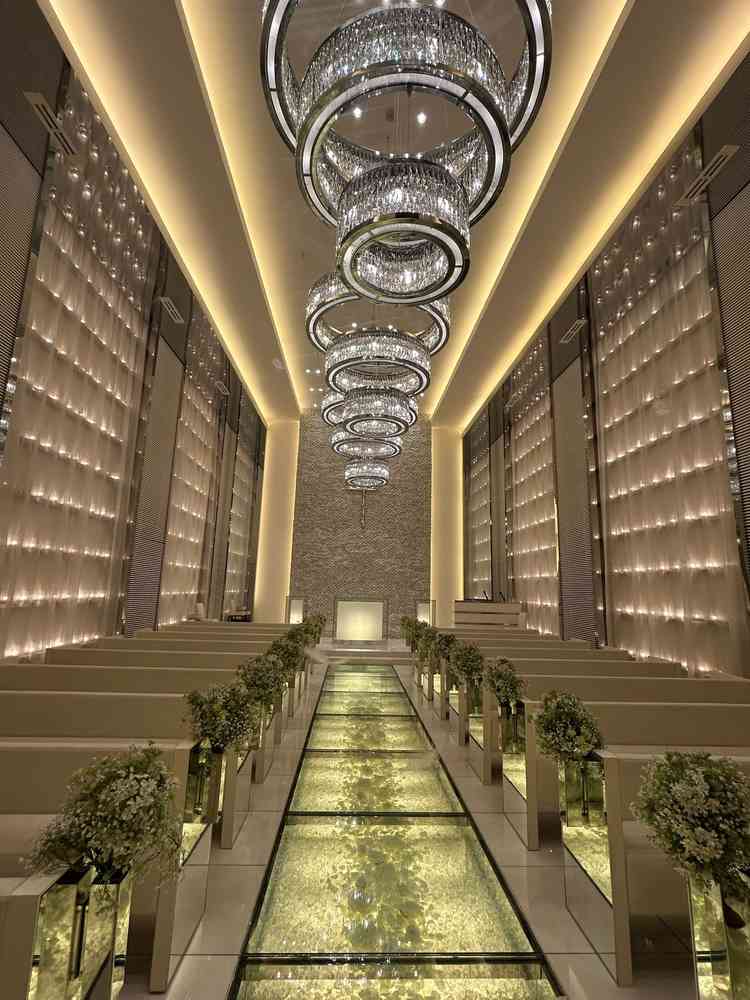 チャペル。他の皆様の口コミ通り、とても美しく幻想的だった。