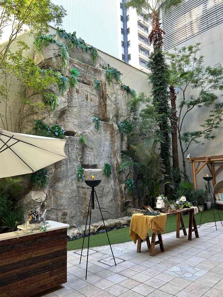 披露宴会場のテラス