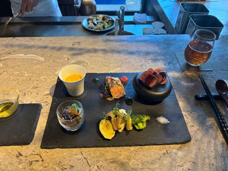 試食させていただいたコース料理のプレートがすごく美味しかったです