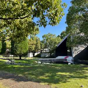 挙式場前のガーデン。緑がつややか