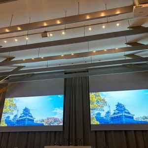 ムービーを見るためのスクリーン。とても大きく鮮やかで見やすかったです。