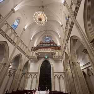 挙式を行うチャペルの内観（入口側）