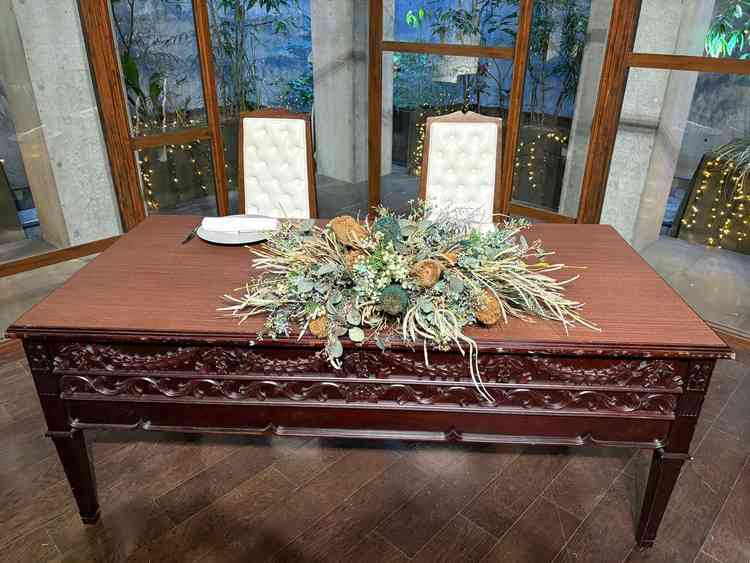 地下の披露宴会場