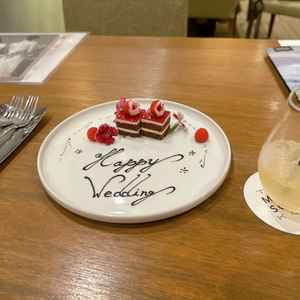 素敵なメッセージ付きのスイーツ