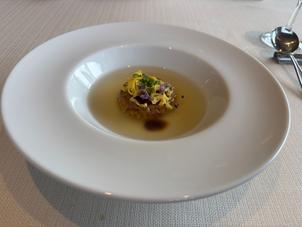 試食の料理　柳川名物のうなぎのせいろ蒸しを餡かけにアレンジし、より食べやすかったです。