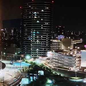 ホテルからの夜景。宿泊する場合、綺麗な夜景を見ることができる。