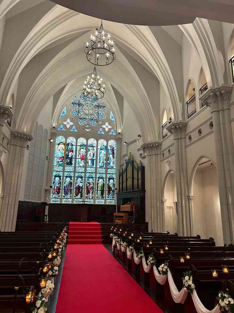 1番の魅力に感じていたチャペル！写真よりももっと迫力があって豪華でとても感動しました。