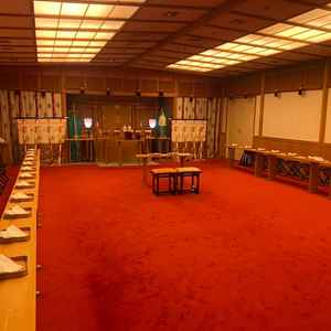 神前式の会場は圧巻で、身が引き締まりとても素敵な空間でした。