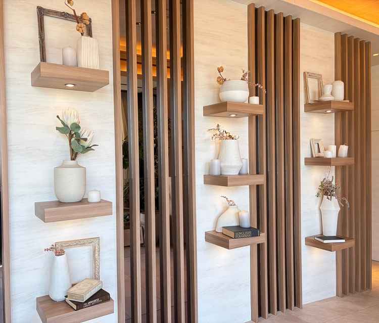 披露宴会場手前の壁飾り