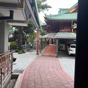 明神会館から社殿への移動経路。参進の際、雨や最短ルートを希望する場合はこちらの経路を移動するとのこと