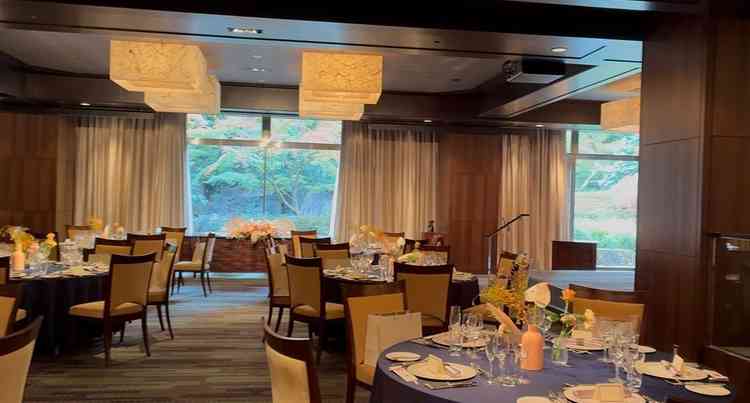 披露宴会場からも緑が見えました