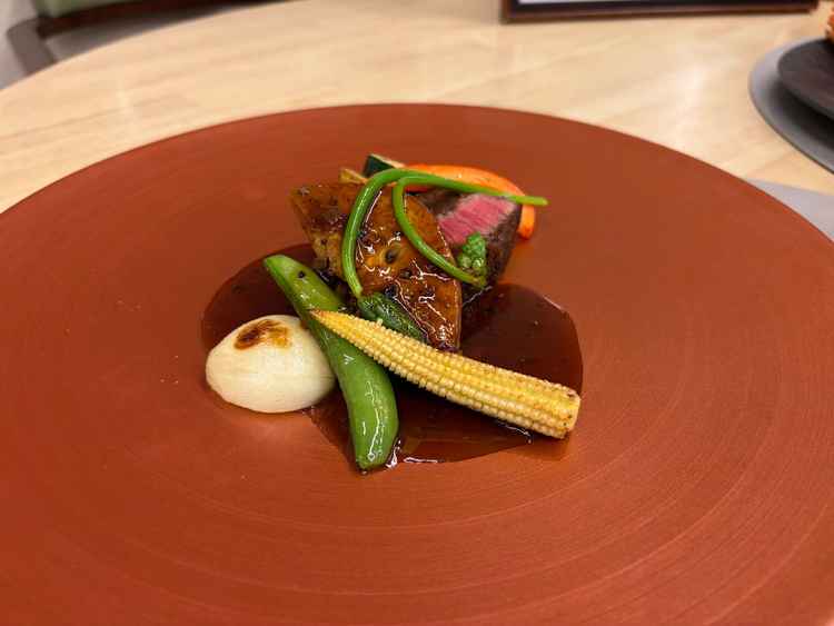 試食でいただいたロッシーニ。トリュフソースがとても美味しかったです。
