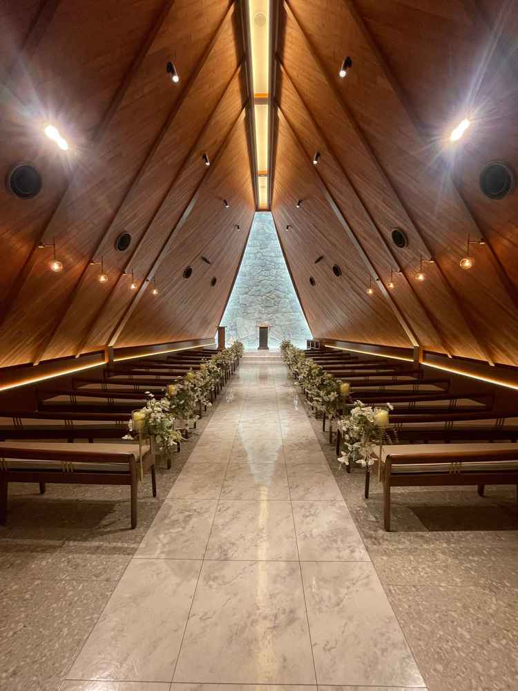 チャペル。照明での演出も、説明も感動的でした。