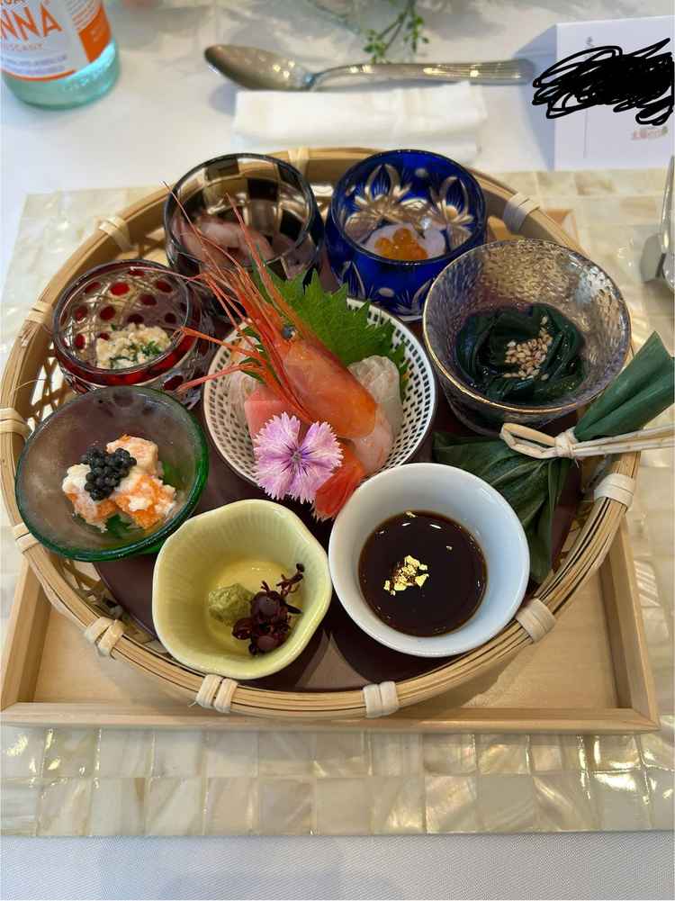 試食の最初に出できた料理。品数も多く、どれも美味しかった。