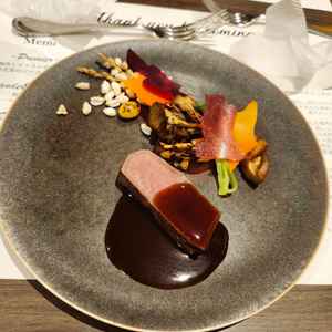 試食会のメイン料理。秋の野菜とお肉がお洒落でとても美味しかったです。