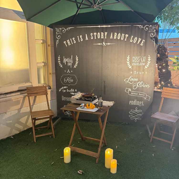 テラスの写真です。喫煙スペースにできます。