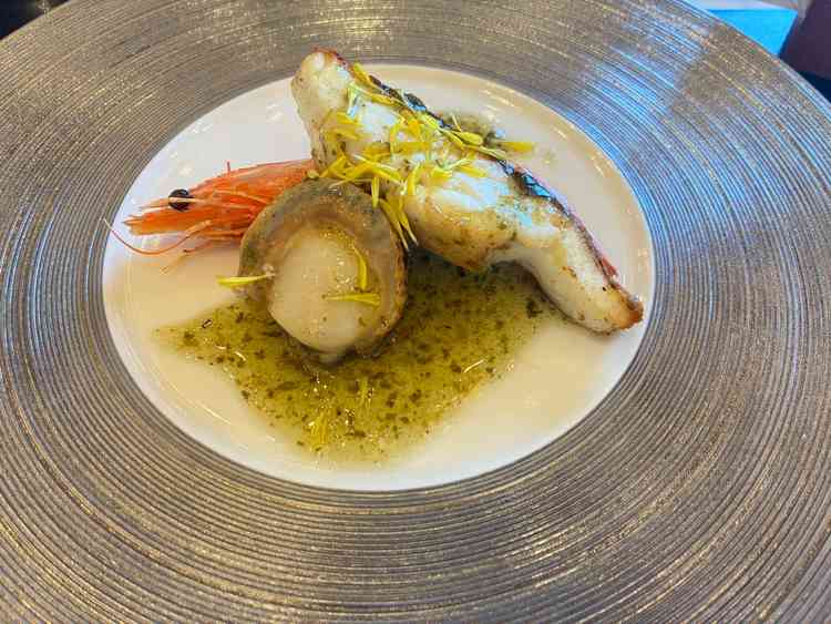 コース料理を試食しました。とても美味しく、見た目も綺麗でした。