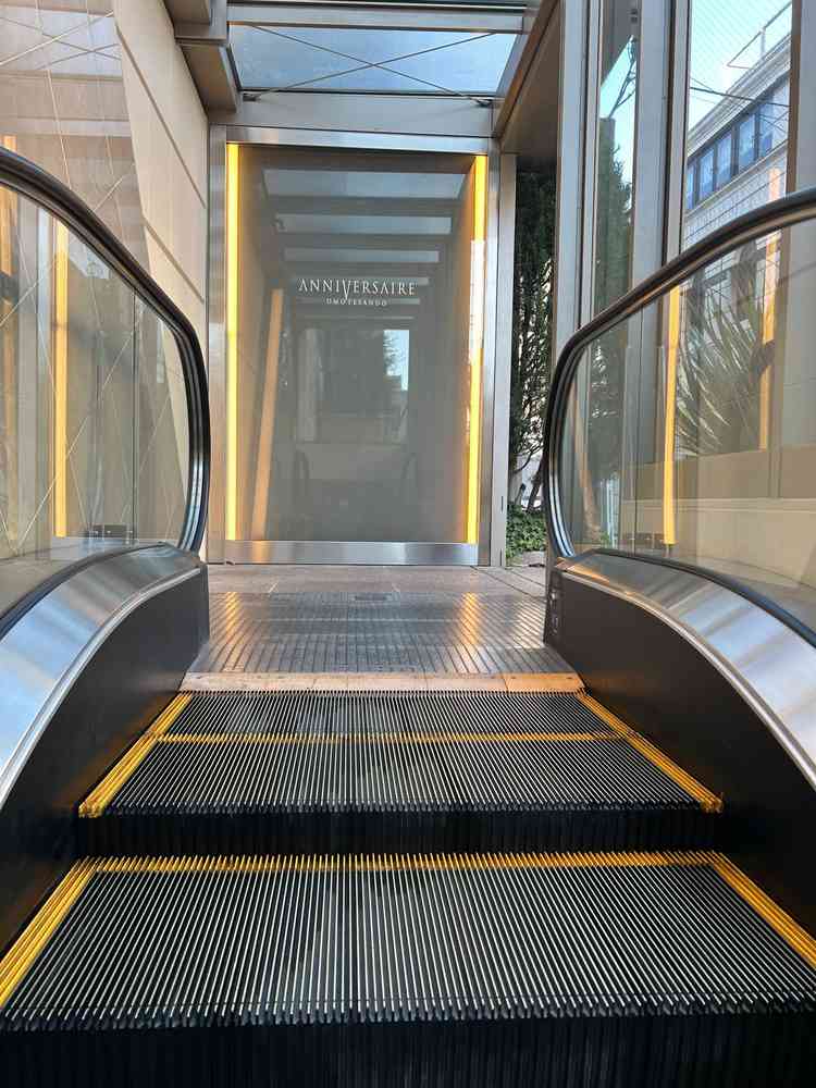 新郎新婦がドレスアップして挙式から外に出て行くところ