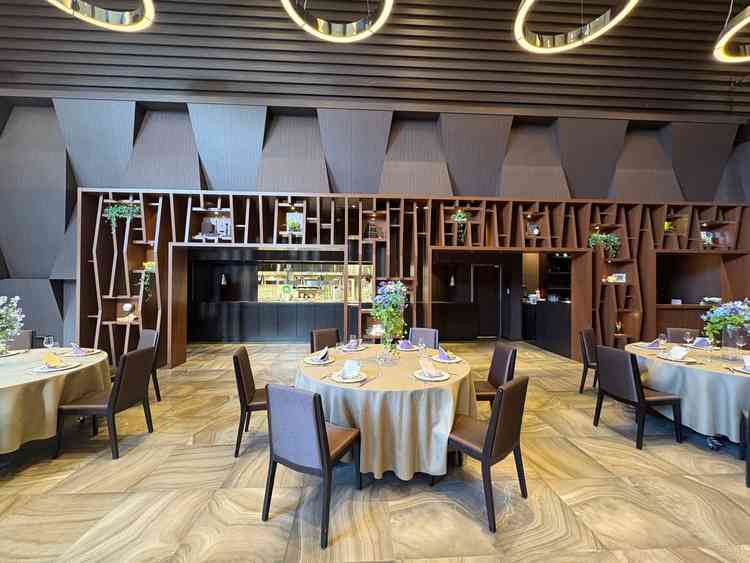 リーフィア内にあるオープンキッチン。調理の音や香りが楽しめるようでした。