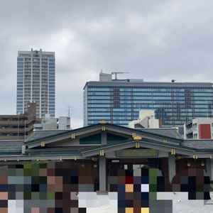 明神会館です。参列の儀がこちらからスタート、整備されていて歩きやすく日もよく当たる明るい雰囲気です。