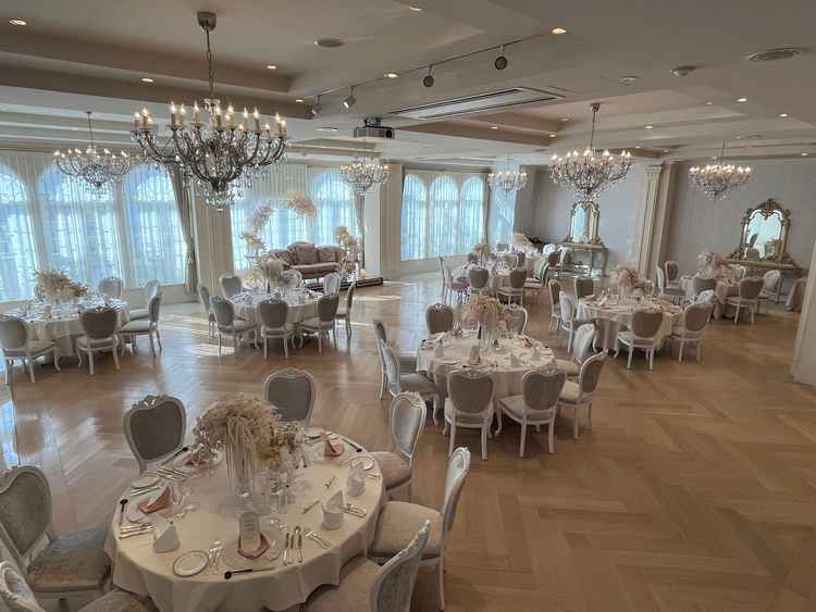 披露宴会場がかわいい。