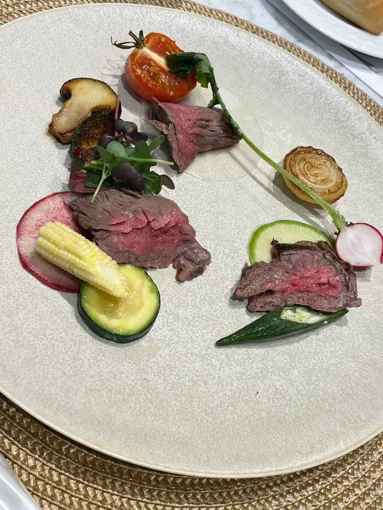 試食の肉シンプルな味付け