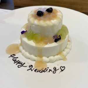 試食後のサプライズケーキ