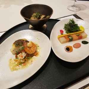 試食会のハーフコース料理。どれも本格的でとても美味しかった。