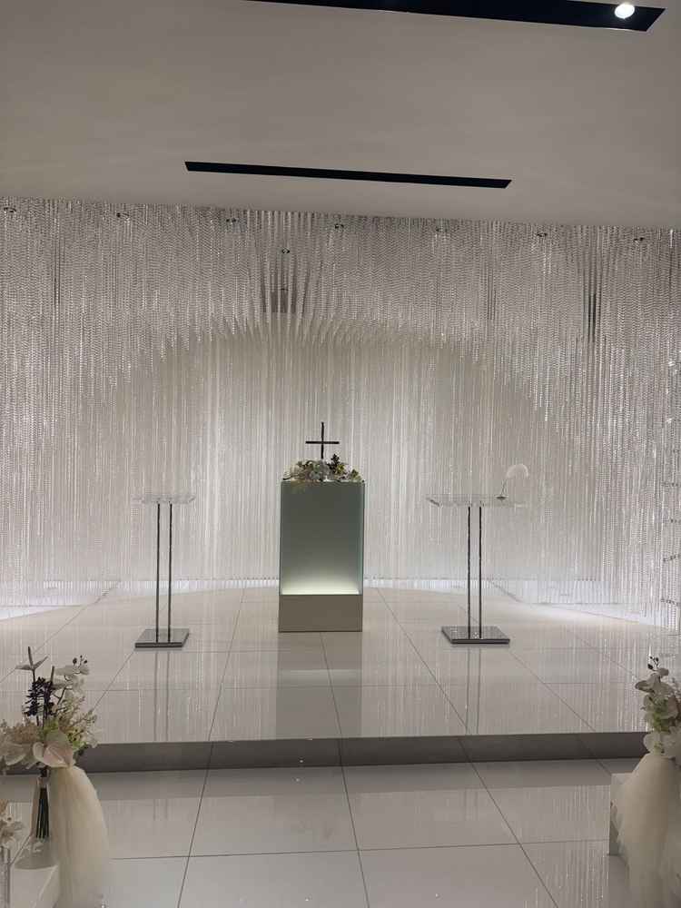 チャペルの1番前　韓国風な雰囲気でよかった