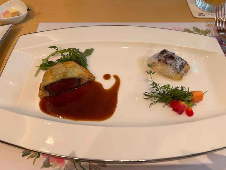 試食の料理の写真だが、とても美味しかった。特に右の西京焼きが美味しくみんなに食べてほしいと感じた。