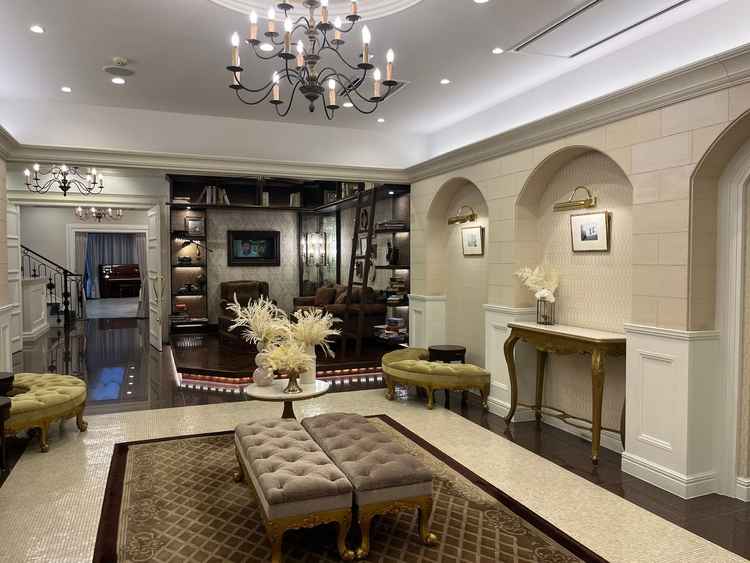 ゲストの待機場所です。落ち着くおしゃれな空間でした。