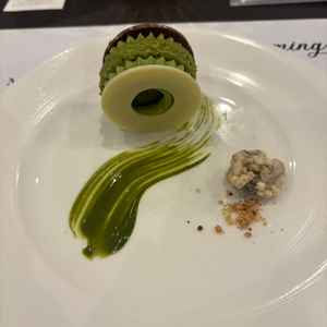 試食で頂いた抹茶のデザート