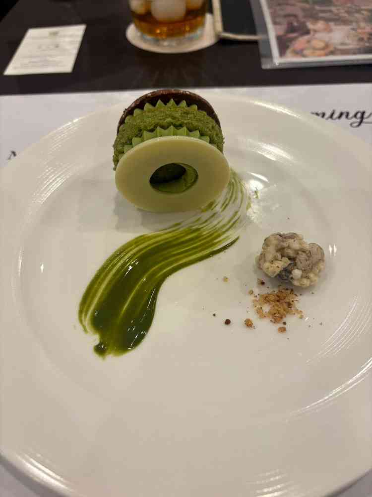 試食で頂いた抹茶のデザート